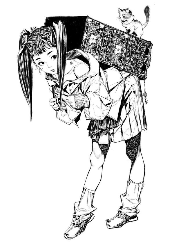 ảnh anime đen trắng 3