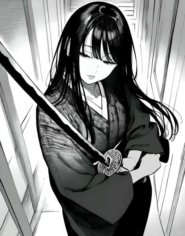 ảnh anime đen trắng 32