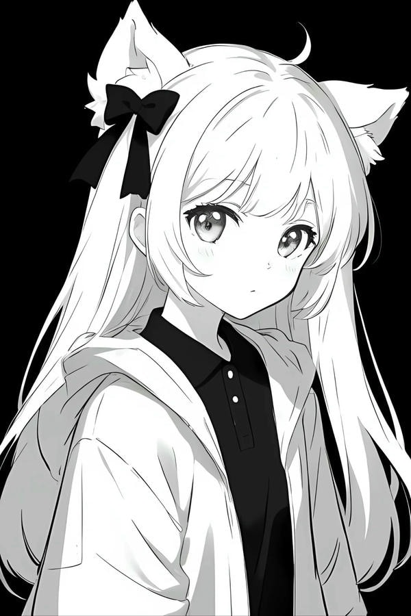 ảnh anime đen trắng 33