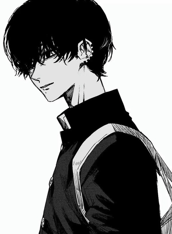 ảnh anime nam đen trắng 2