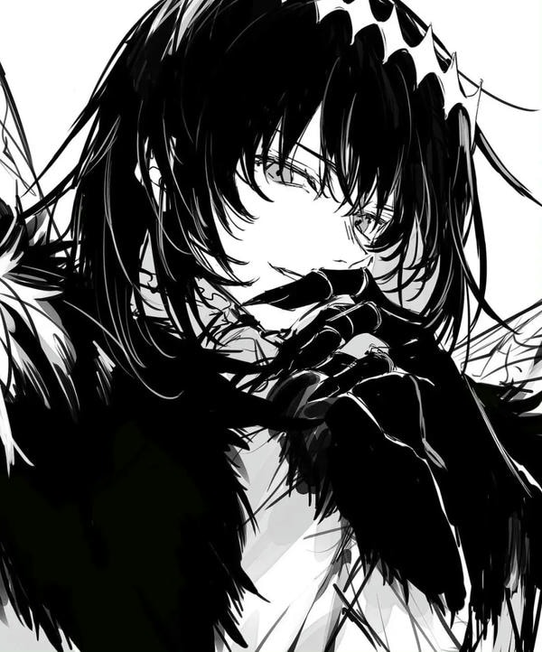 ảnh anime nam đen trắng 31