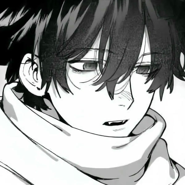 ảnh anime nam đen trắng 36