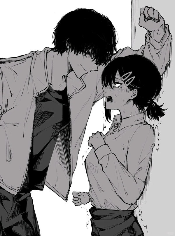 ảnh anime nam đen trắng 7