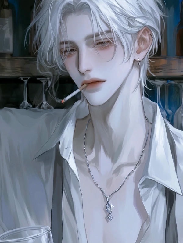 ảnh anime nam tóc trắng 11