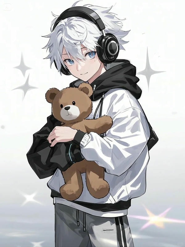 ảnh anime nam tóc trắng 18