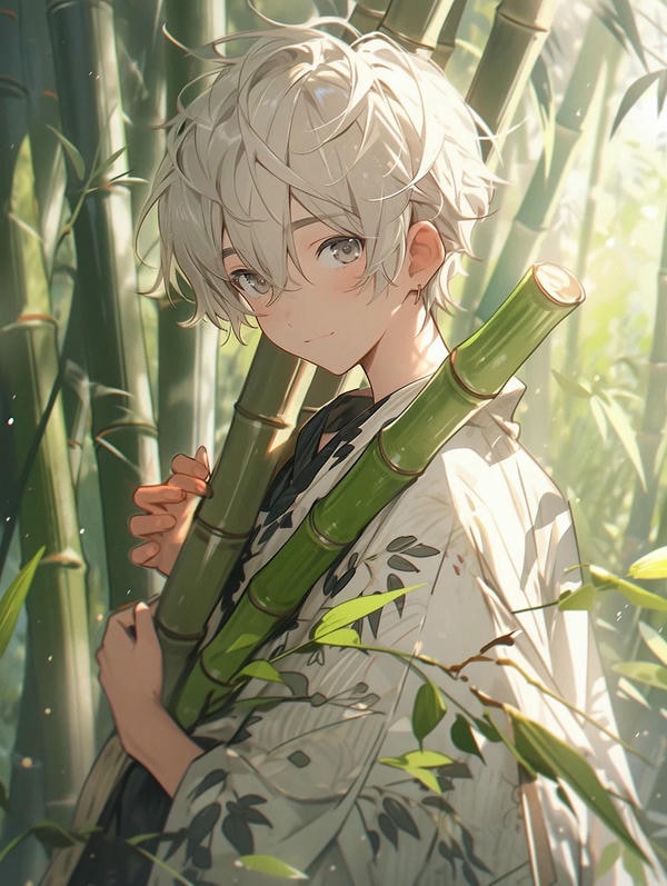 ảnh anime nam tóc trắng 2