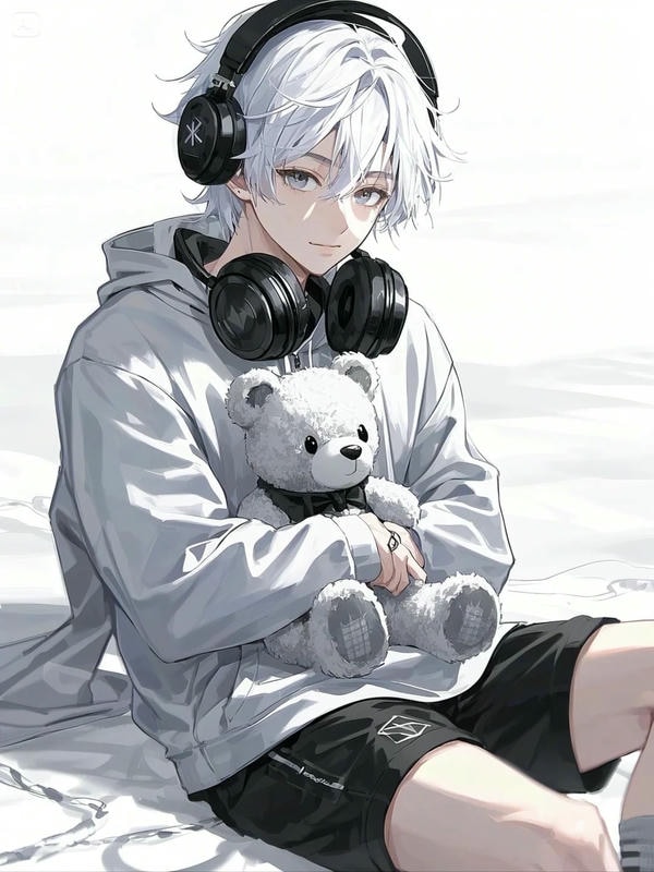 ảnh anime nam tóc trắng 22