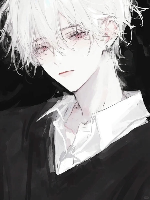 ảnh anime nam tóc trắng 29