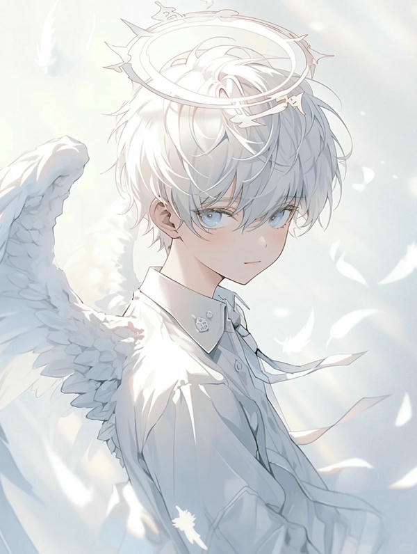 ảnh anime nam tóc trắng 4