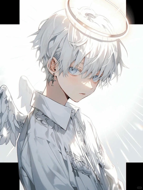 ảnh anime nam tóc trắng 7