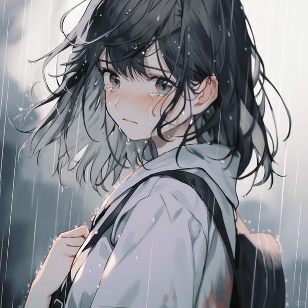 ảnh anime nữ buồn 15