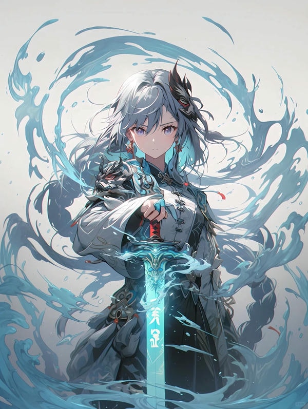 ảnh anime nữ cầm kiếm 10