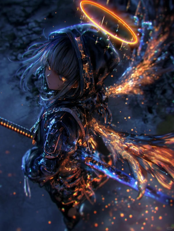 ảnh anime nữ cầm kiếm 16