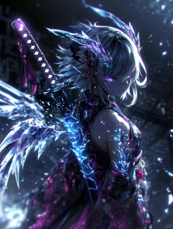 ảnh anime nữ cầm kiếm 18