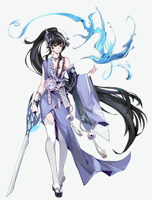 ảnh anime nữ cầm kiếm 19