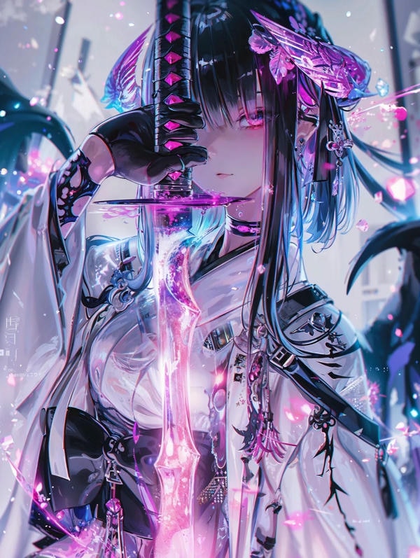 ảnh anime nữ cầm kiếm 20