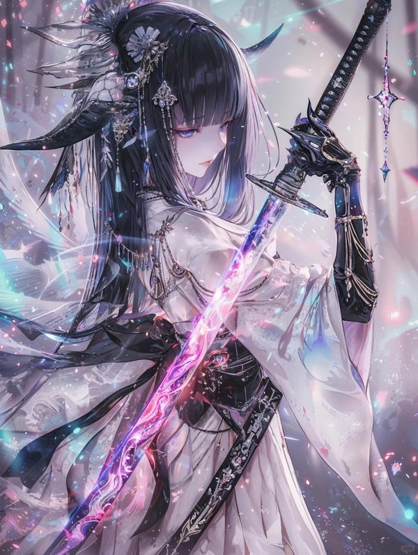 ảnh anime nữ cầm kiếm 22