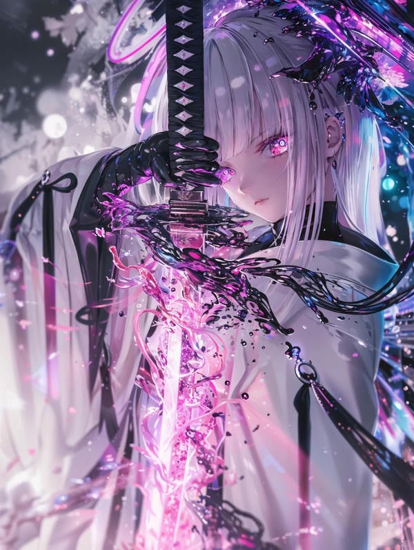 ảnh anime nữ cầm kiếm 24