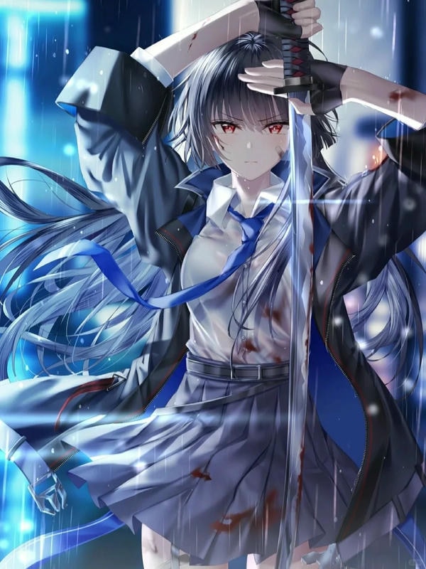 ảnh anime nữ cầm kiếm 34