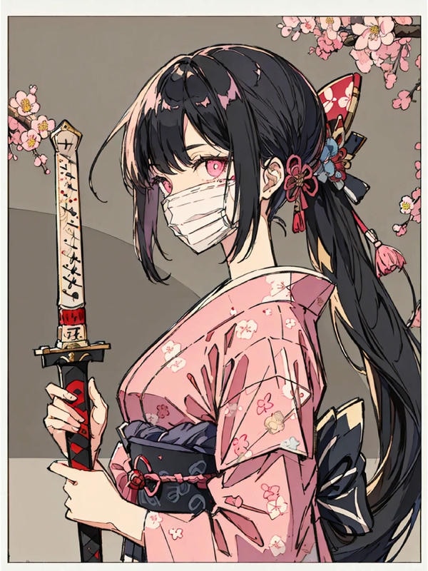 ảnh anime nữ cầm kiếm 36