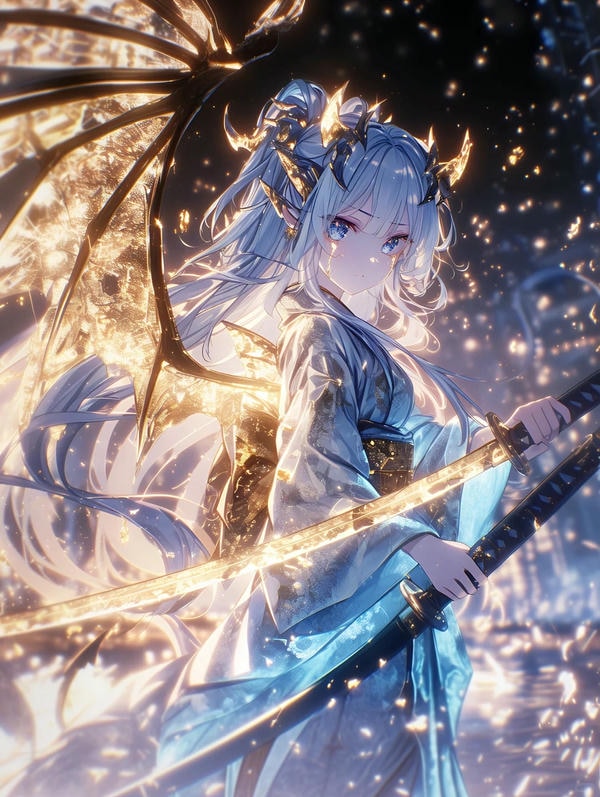 ảnh anime nữ cầm kiếm 5