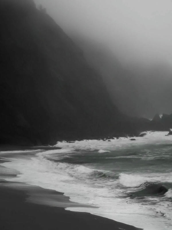 ảnh biển đen trắng 7