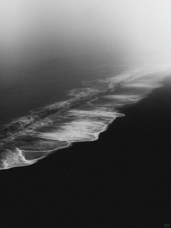 ảnh biển đen trắng 9