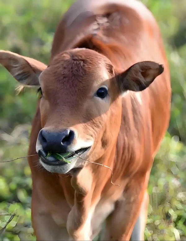 ảnh con bò cười