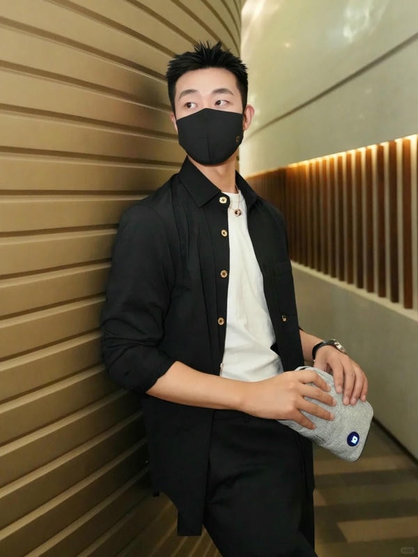 ảnh con trai đeo khẩu trang đen 24