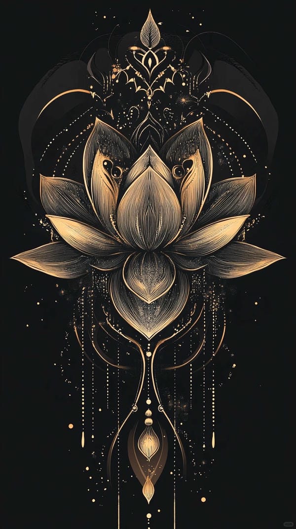 ảnh hoa sen nền đen 20