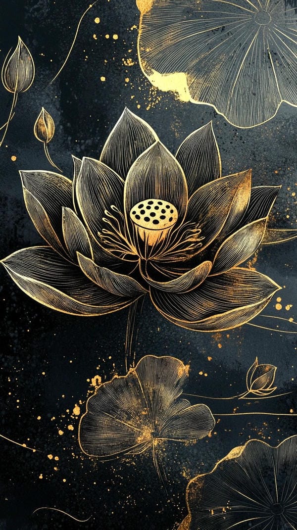 ảnh hoa sen nền đen 21