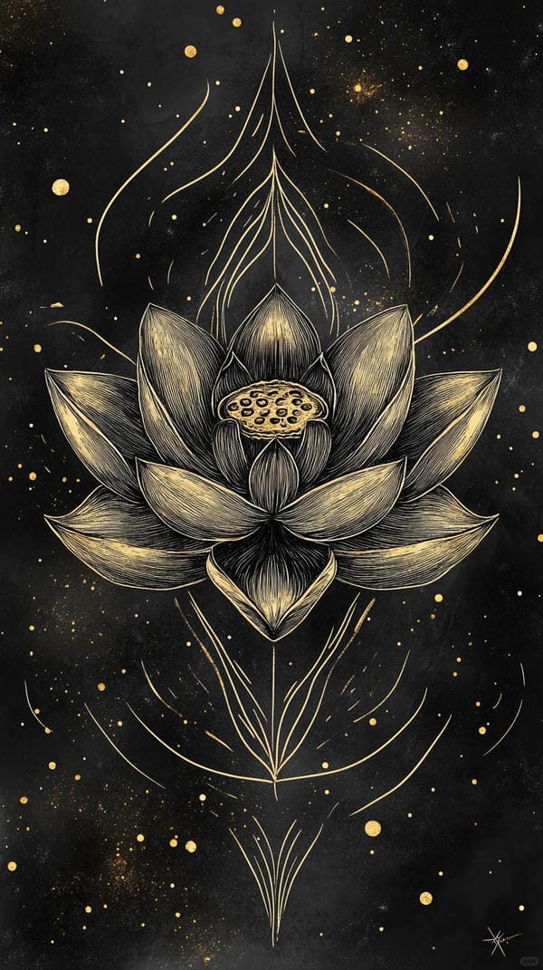 ảnh hoa sen nền đen 25