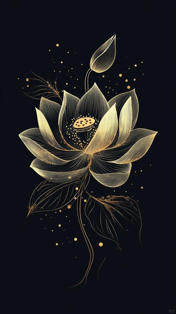 ảnh hoa sen nền đen 28