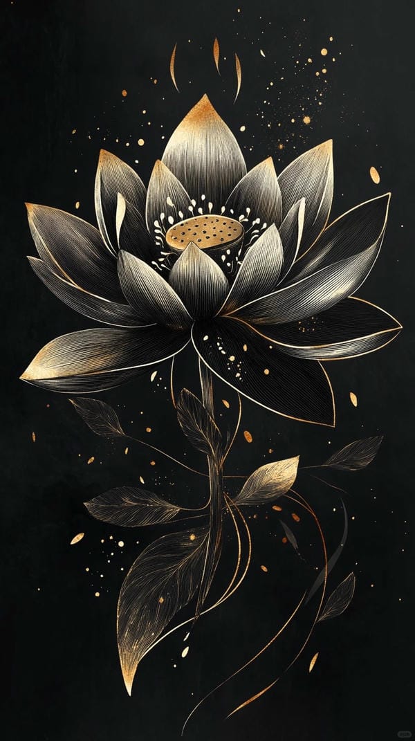 ảnh hoa sen nền đen 29