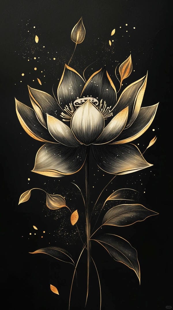 ảnh hoa sen nền đen 31