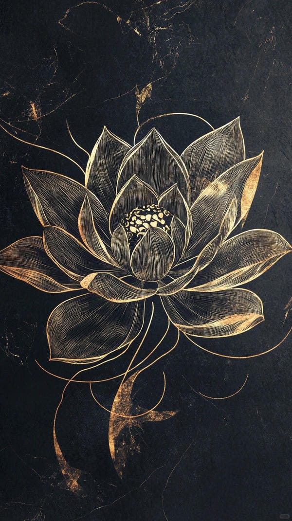 ảnh hoa sen nền đen 33