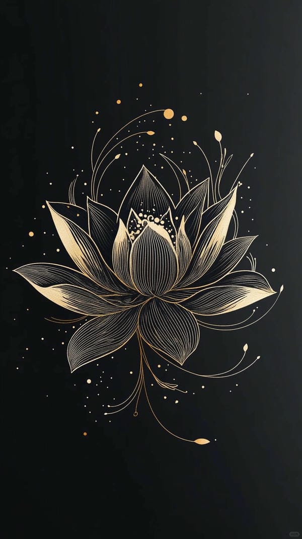 ảnh hoa sen nền đen 34