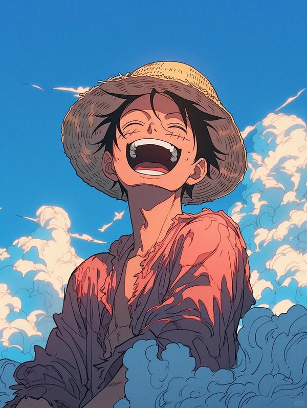 ảnh luffy cười 9