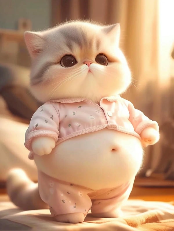 ảnh mèo béo cute