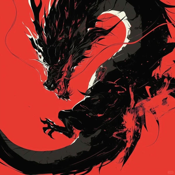 ảnh rồng đen mắt đỏ