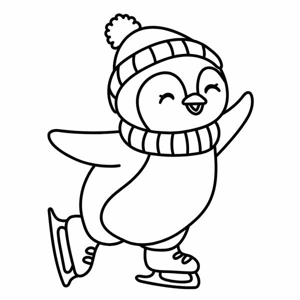 chim cánh cụt tô màu