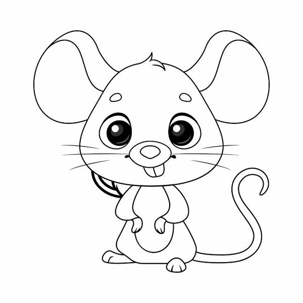 con chuột tô màu