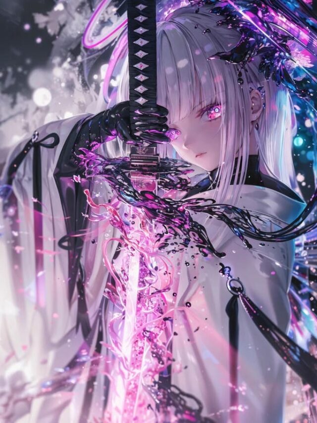 ảnh anime nữ cầm kiếm 24