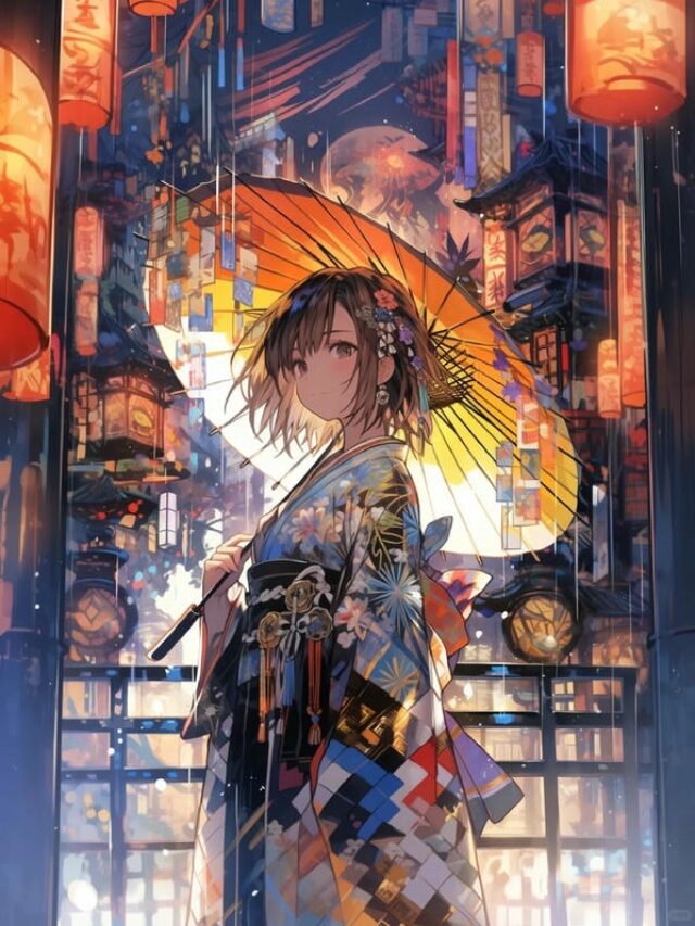 hình ảnh anime nữ mặc kimono 24