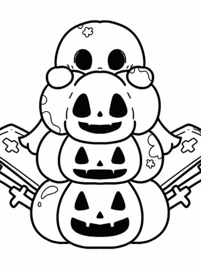 tô màu bí ngô halloween 23