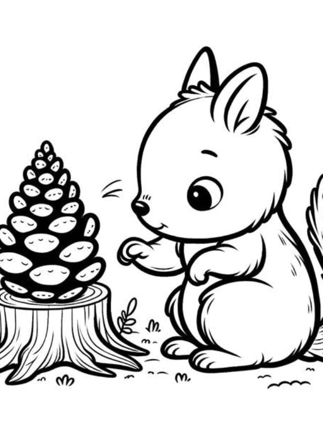 tô màu con sóc 24