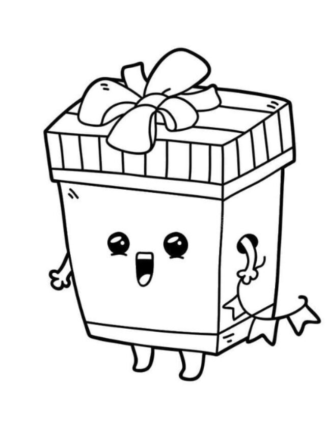 tô màu hộp quà 23