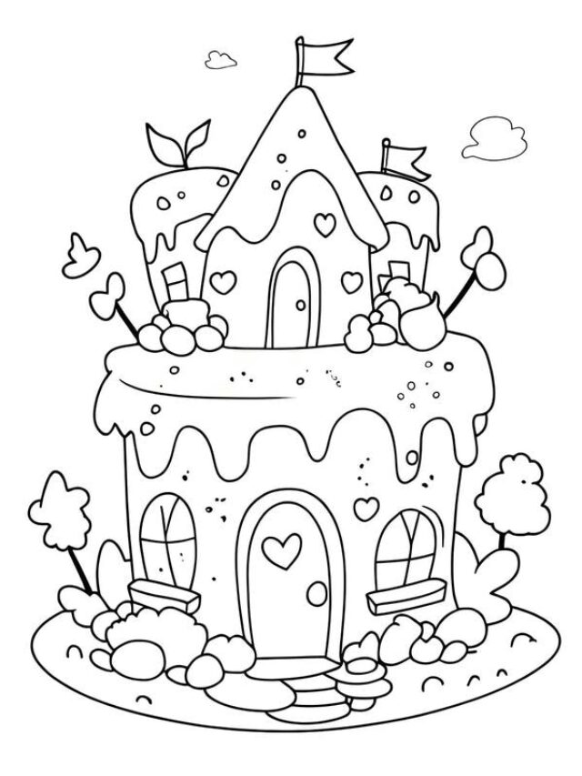 tô màu ngôi nhà bánh kẹo 24
