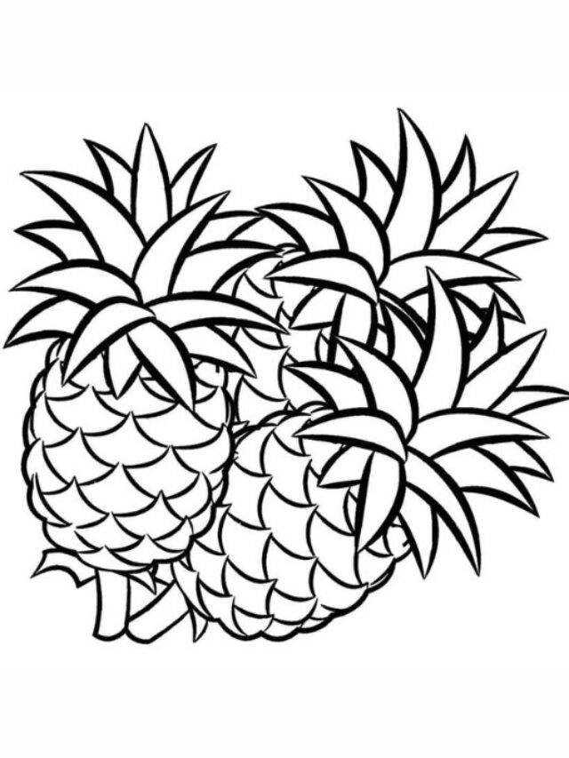 tô màu quả dứa 19