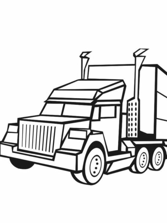 tô màu xe container 12